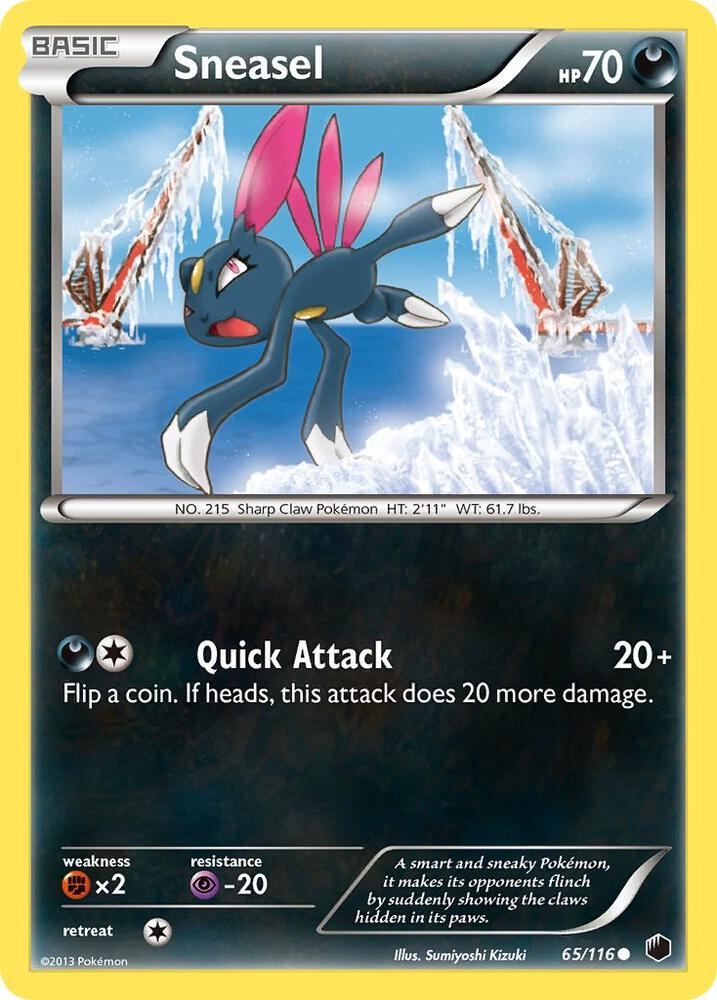 Sneasel 65/116 (Plasma Freeze)  - Reverse Holofoil | Good Games Adelaide SA