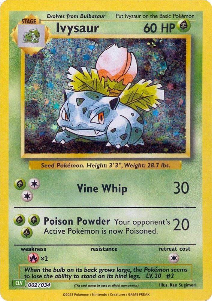 Ivysaur 002/034 (Trading Card Game Classic)  - Holofoil | Good Games Adelaide SA