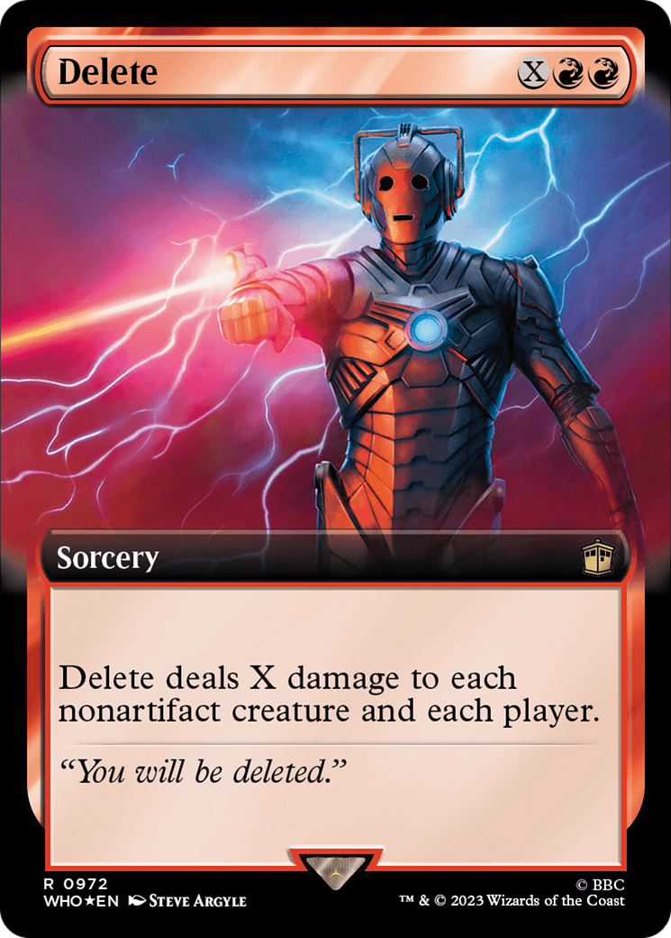 Delete (Extended Art) (Surge Foil) [Doctor Who] | Good Games Adelaide SA