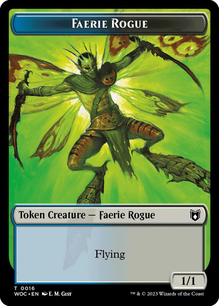 Faerie Rogue 0016 Copy Double Sided Token 16 // 4 (Commander: Wilds of Eldraine)  | Good Games Adelaide SA
