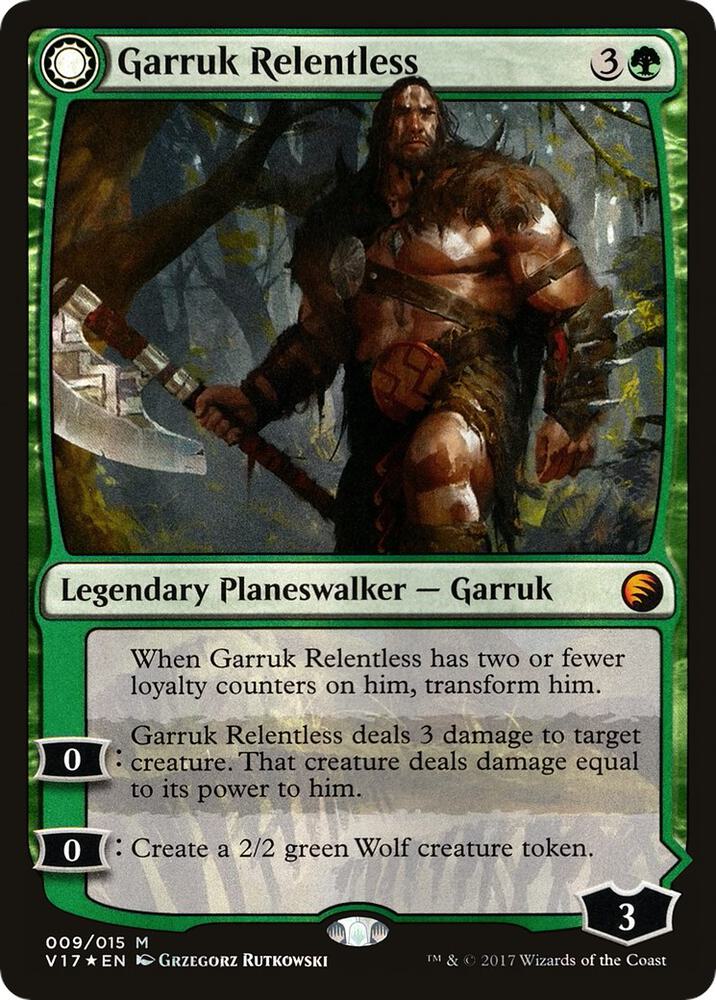 Garruk Relentless // Garruk, the Veil-Cursed 9 (From the Vault: Transform)  - Foil | Good Games Adelaide SA