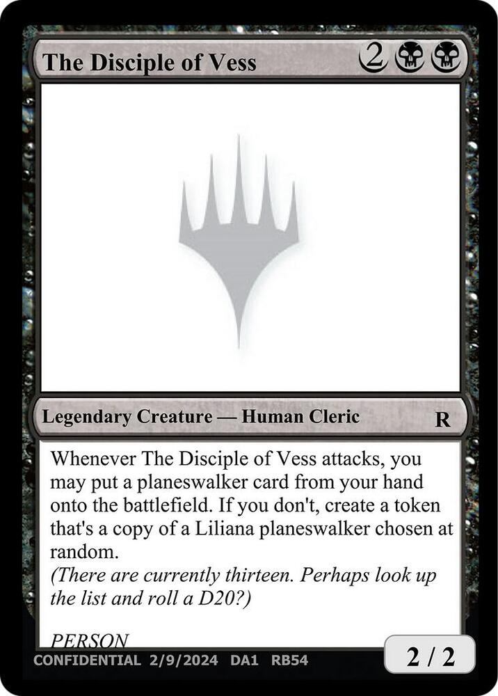 The Disciple of Vess  (Un-Known Event Playtest Cards)  | Good Games Adelaide SA