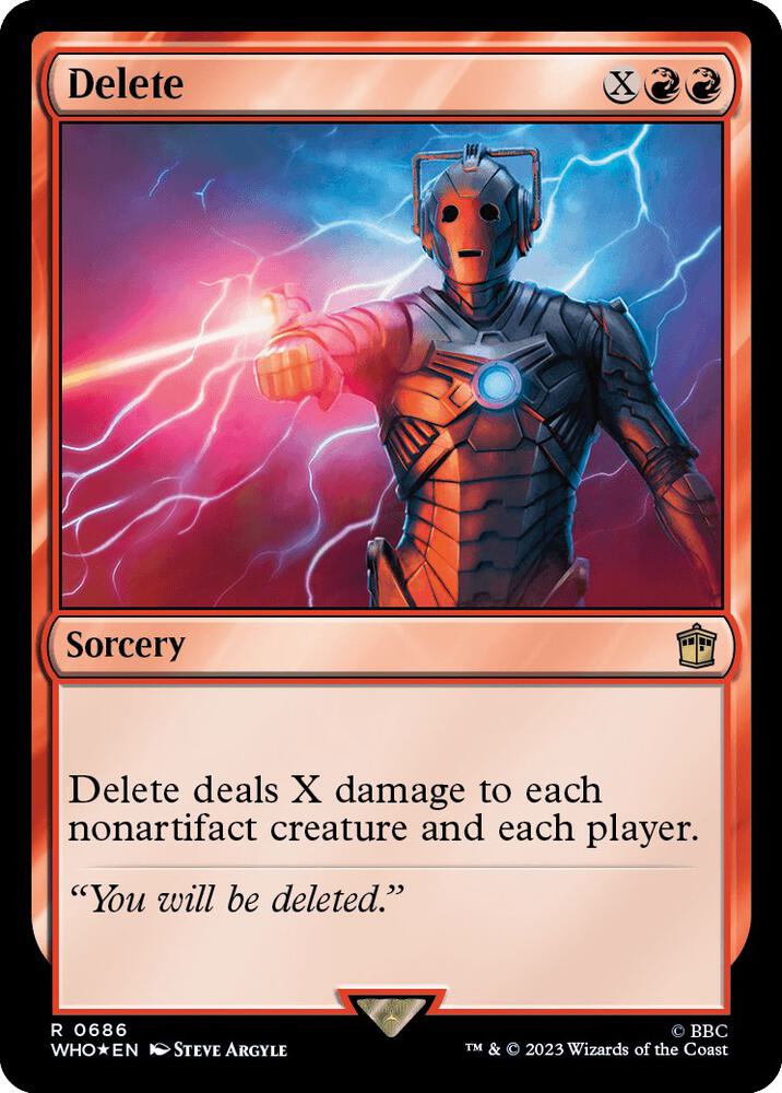 Delete 686 (Universes Beyond: Doctor Who)  - Foil | Good Games Adelaide SA