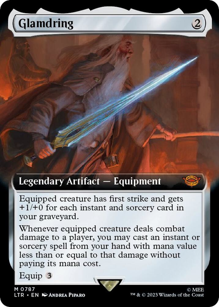 Glamdring 787 (Universes Beyond: The Lord of the Rings: Tales of Middle-earth)  - Extended Art Surge Foil | Good Games Adelaide SA