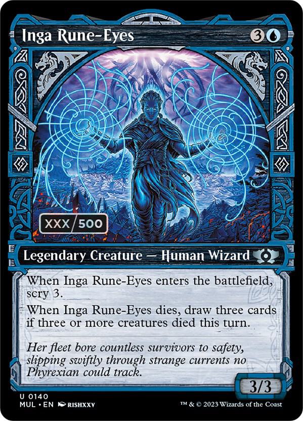 Inga Rune-Eyes Serialized 140 (March of the Machine: Multiverse Legends)  - Double Rainbow Foil | Good Games Adelaide SA