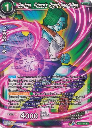 Zarbon, Frieza's Right-Hand Man (Starter Deck - Clan Collusion) [SD13-04] | Good Games Adelaide SA