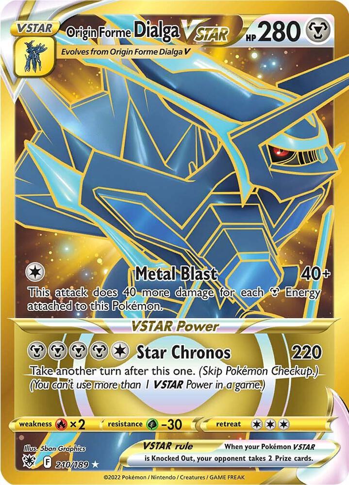 Origin Forme Dialga VSTAR 210 189 Secret 210/189 (SWSH10: Astral Radiance)  - Holofoil | Good Games Adelaide SA