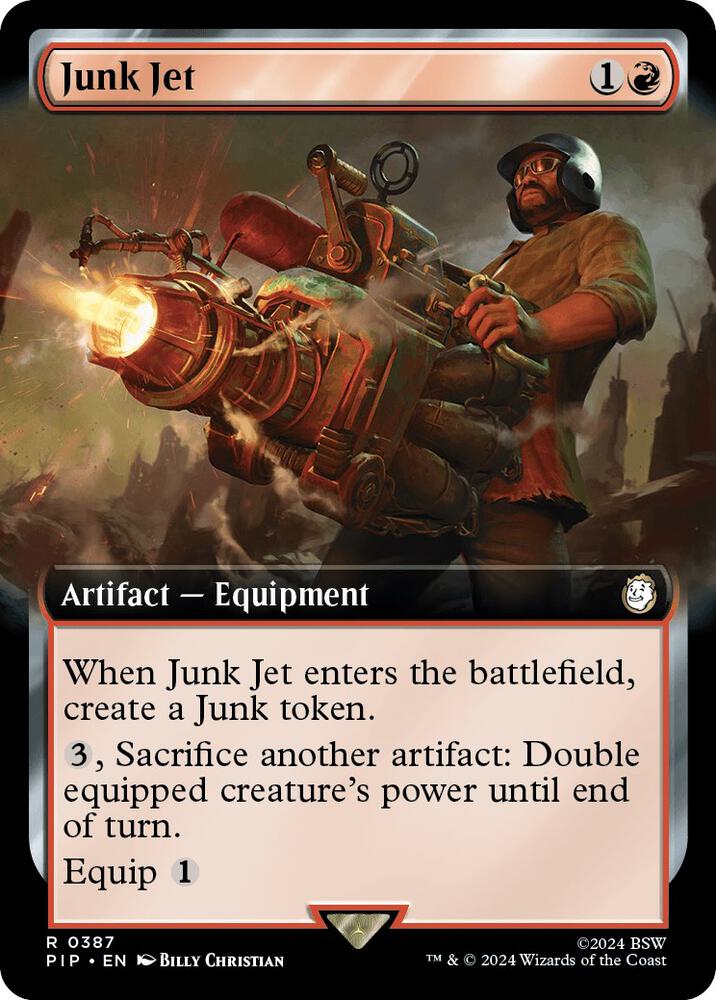 Junk Jet Extended Art 387 (Universes Beyond: Fallout)  - Foil | Good Games Adelaide SA