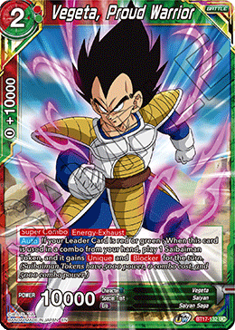Vegeta, Proud Warrior (BT17-132) [Ultimate Squad] | Good Games Adelaide SA