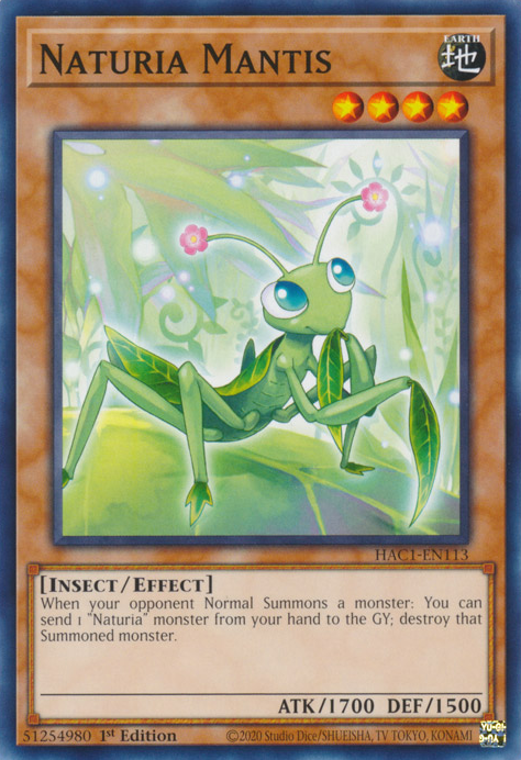 Naturia Mantis [HAC1-EN113] Common | Good Games Adelaide SA