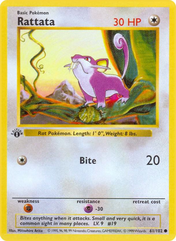 Rattata 061/102 (Base Set (Shadowless))  - 1st Edition | Good Games Adelaide SA