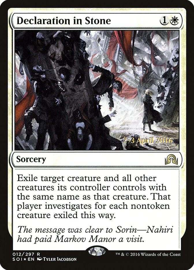 Declaration in Stone 12 (Prerelease Cards)  - Foil | Good Games Adelaide SA