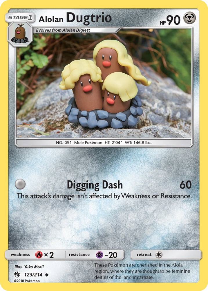 Alolan Dugtrio 123/214 (SM - Lost Thunder)  | Good Games Adelaide SA