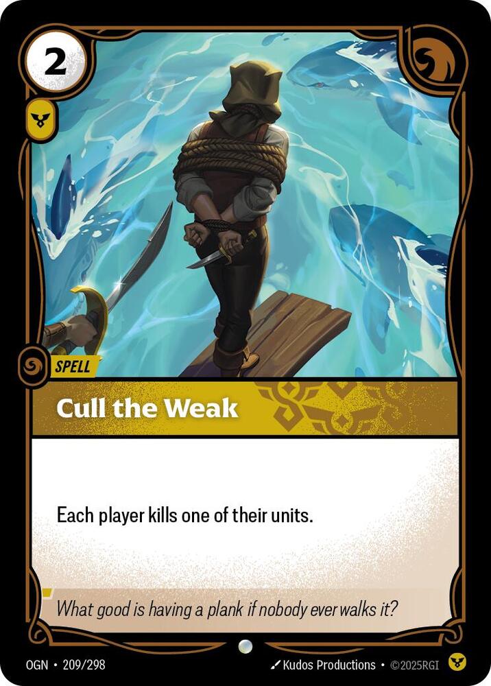 Cull the Weak 209/298 (Origins)  - Foil | Good Games Adelaide SA