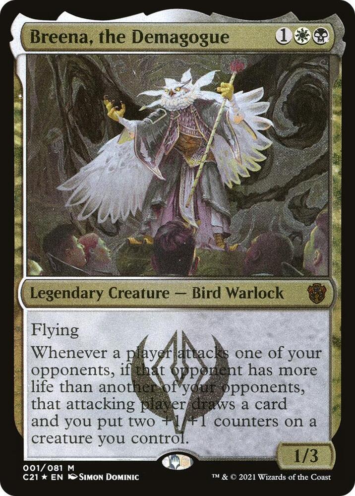 Breena the Demagogue Display Commander Thick Stock 1 (Commander 2021)  - Foil | Good Games Adelaide SA