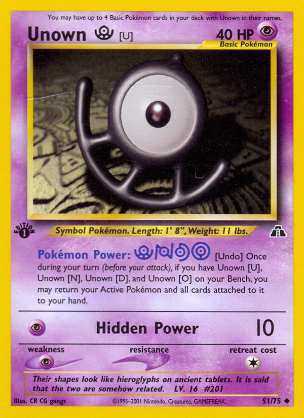 Unown [U] (51/75) [Neo Discovery 1st Edition] | Good Games Adelaide SA