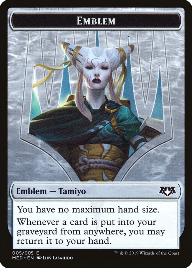 Emblem - Tamiyo, the Moon Sage [Mythic Edition Tokens] | Good Games Adelaide SA