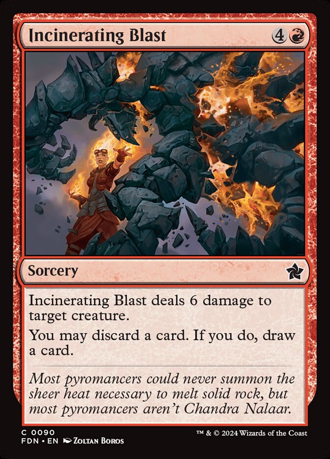 Incinerating Blast 90 (Foundations)  - Foil | Good Games Adelaide SA