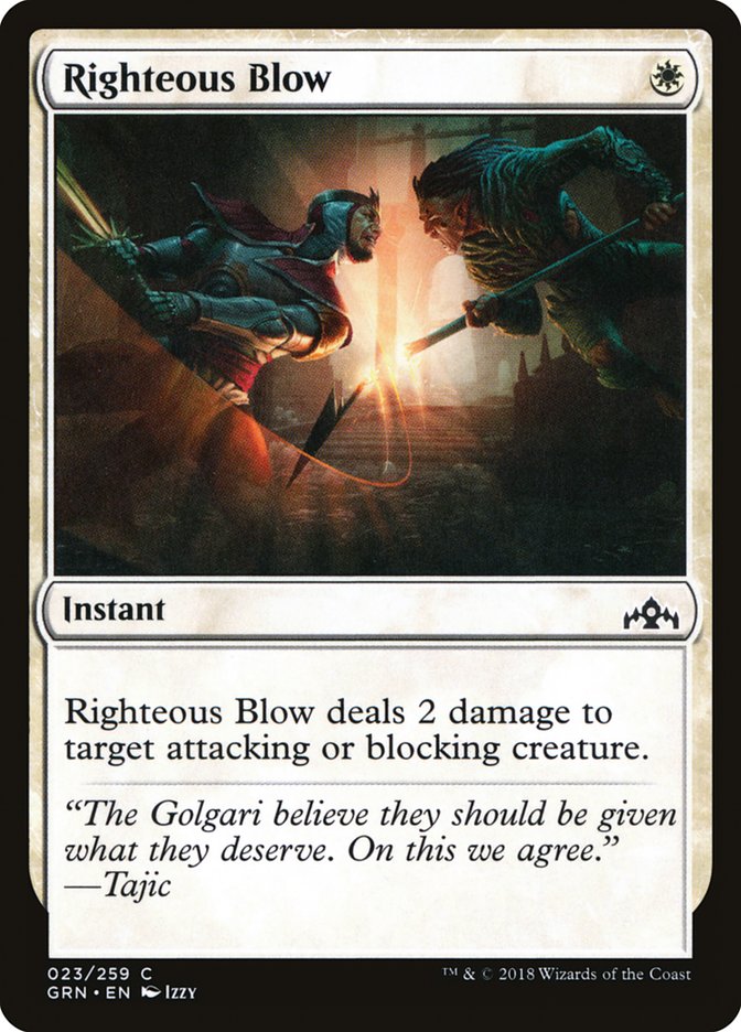 Righteous Blow 23 (Guilds of Ravnica)  - Foil | Good Games Adelaide SA