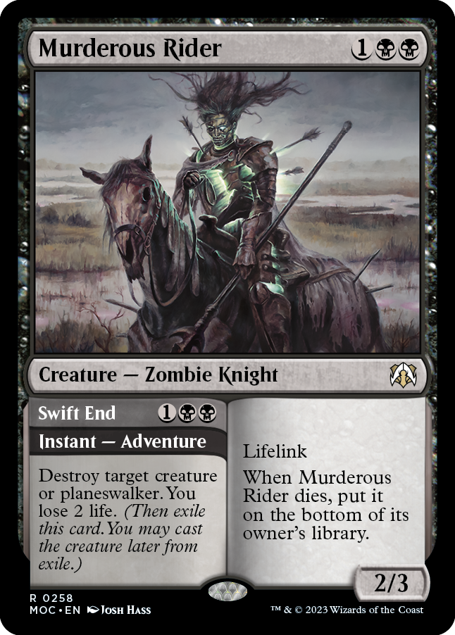 Murderous Rider // Swift End [March of the Machine Commander] | Good Games Adelaide SA