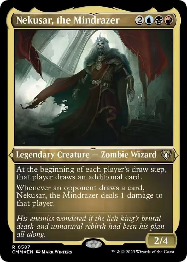Nekusar the Mindrazer Foil Etched 587 (Commander Masters)  - Foil | Good Games Adelaide SA