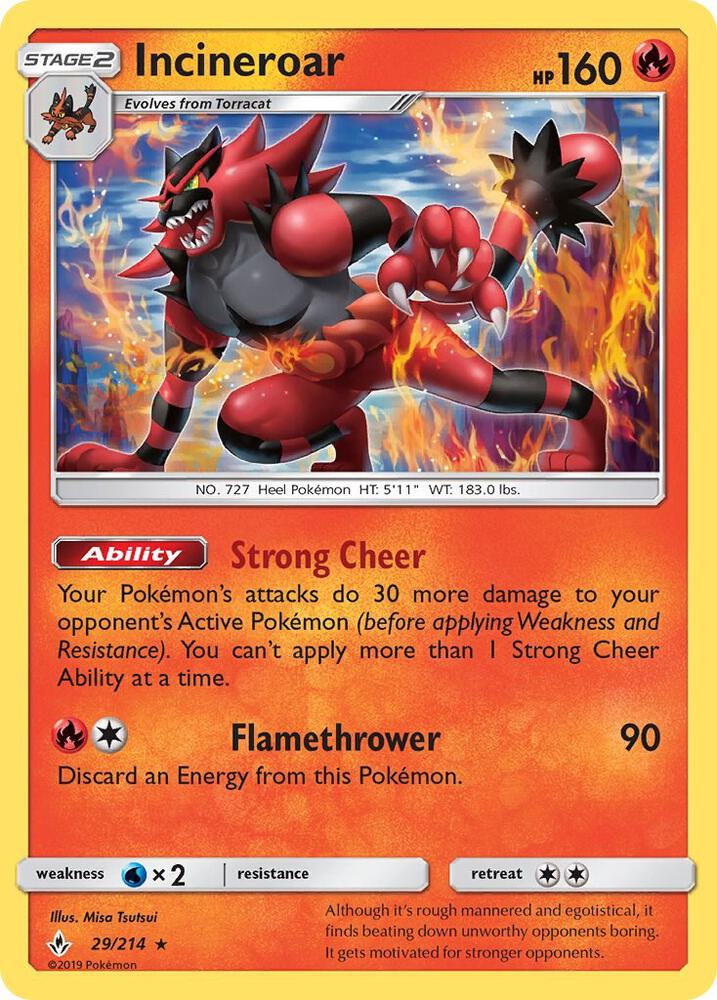 Incineroar 29/214 (SM - Unbroken Bonds)  | Good Games Adelaide SA