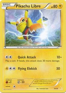 Pikachu Libre 14 Non Holo 14/30 (XY Trainer Kit: Pikachu Libre & Suicune)  | Good Games Adelaide SA