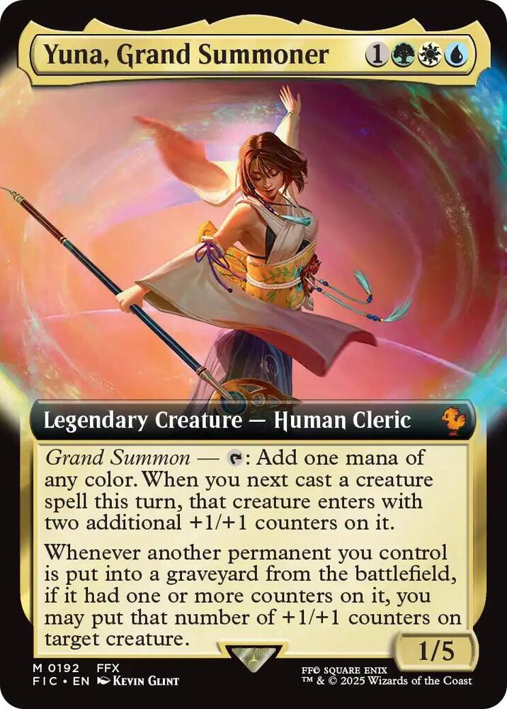 Yuna Grand Summoner 192 (Commander: FINAL FANTASY)  - Extended Art | Good Games Adelaide SA