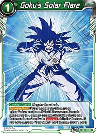Goku's Solar Flare (EB1-36) [Battle Evolution Booster] | Good Games Adelaide SA