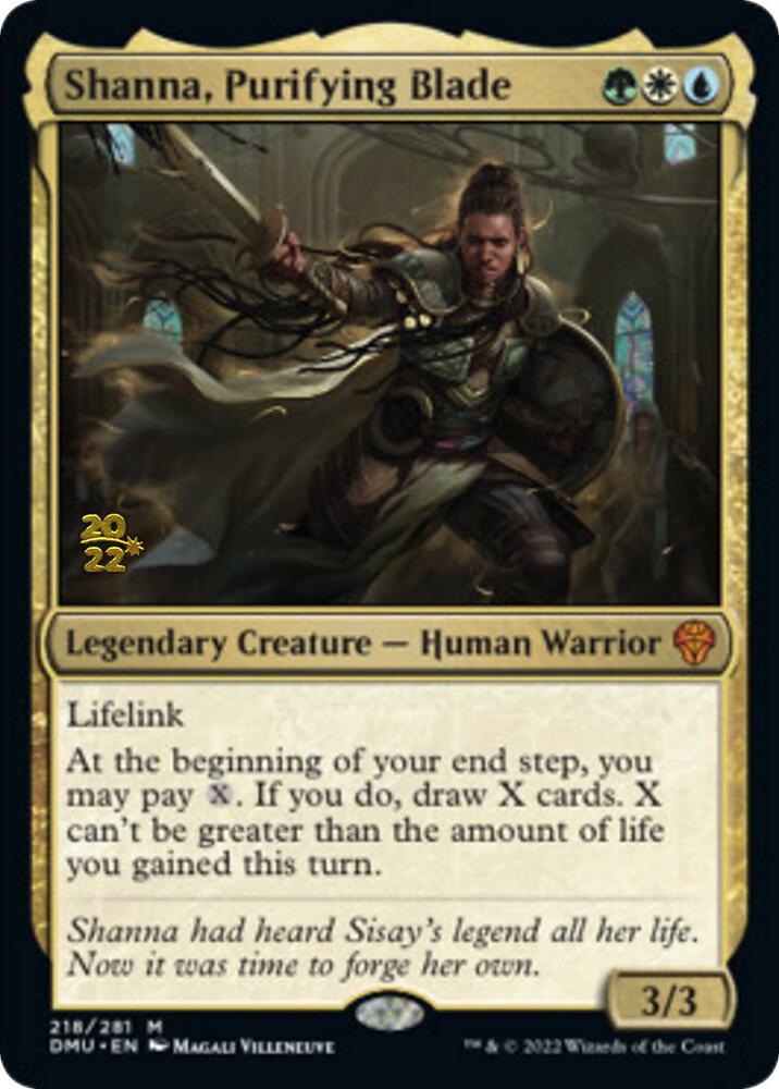 Shanna Purifying Blade 218 (Prerelease Cards)  - Foil | Good Games Adelaide SA