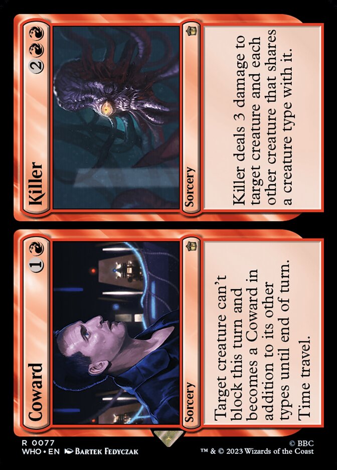Coward // Killer 77 (Universes Beyond: Doctor Who)  - Foil | Good Games Adelaide SA