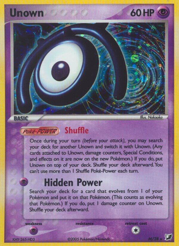 Unown M M/28 (Unseen Forces)  - Holofoil | Good Games Adelaide SA