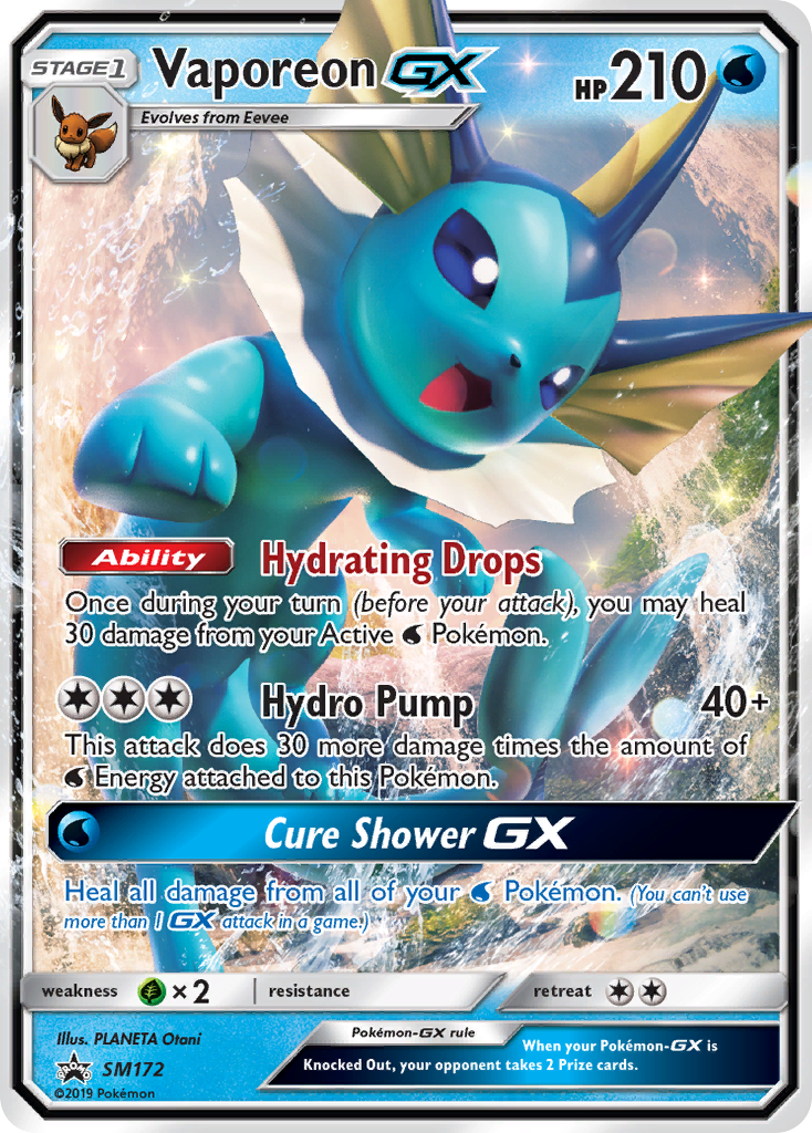 Vaporeon GX (SM172) [Sun & Moon: Black Star Promos] | Good Games Adelaide SA