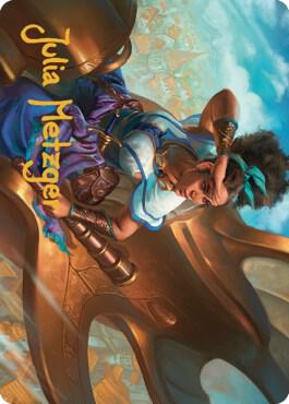 Talas Lookout Art Card Gold Stamped Signature 17 (Art Series: Dominaria United)  | Good Games Adelaide SA