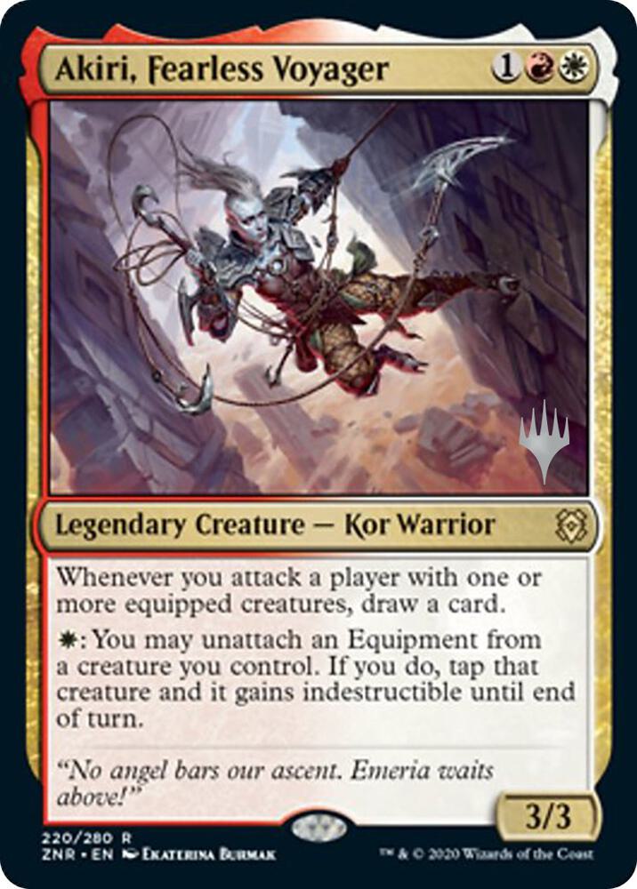 Akiri Fearless Voyager 220 (Promo Pack: Zendikar Rising)  - Foil | Good Games Adelaide SA