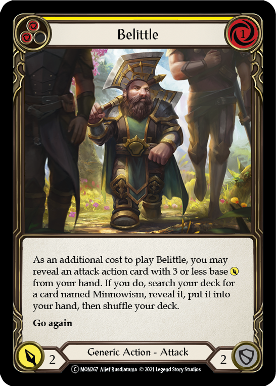 Belittle (Yellow) [U-MON267-RF] Unlimited Rainbow Foil | Good Games Adelaide SA