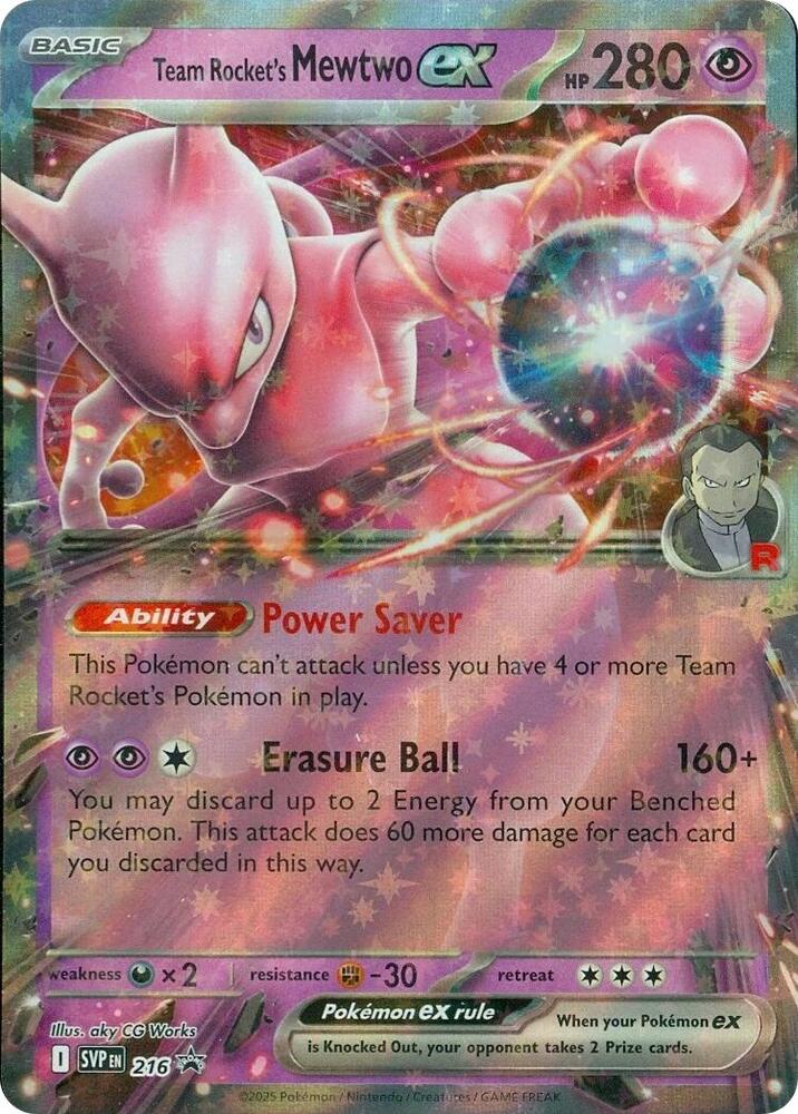 Team Rocket's Mewtwo ex 216 (SV: Scarlet & Violet Promo Cards)  - Holofoil | Good Games Adelaide SA