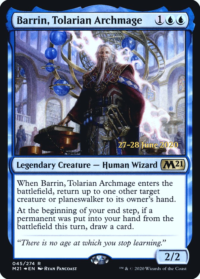 Barrin, Tolarian Archmage  [Core Set 2021 Prerelease Promos] | Good Games Adelaide SA