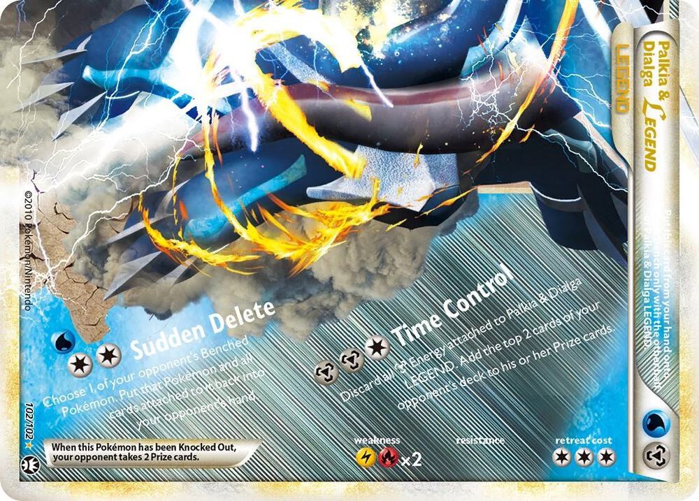 Palkia and Dialga Legend Bottom 102/102 (Triumphant)  - Holofoil | Good Games Adelaide SA