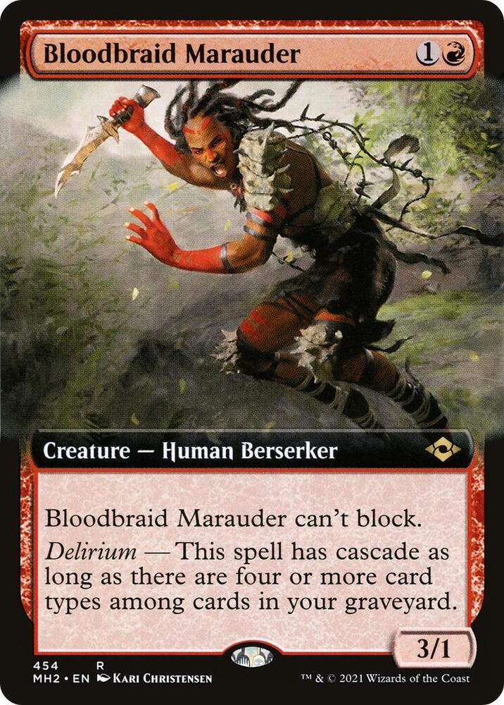 Bloodbraid Marauder Extended Art 454 (Modern Horizons 2)  | Good Games Adelaide SA