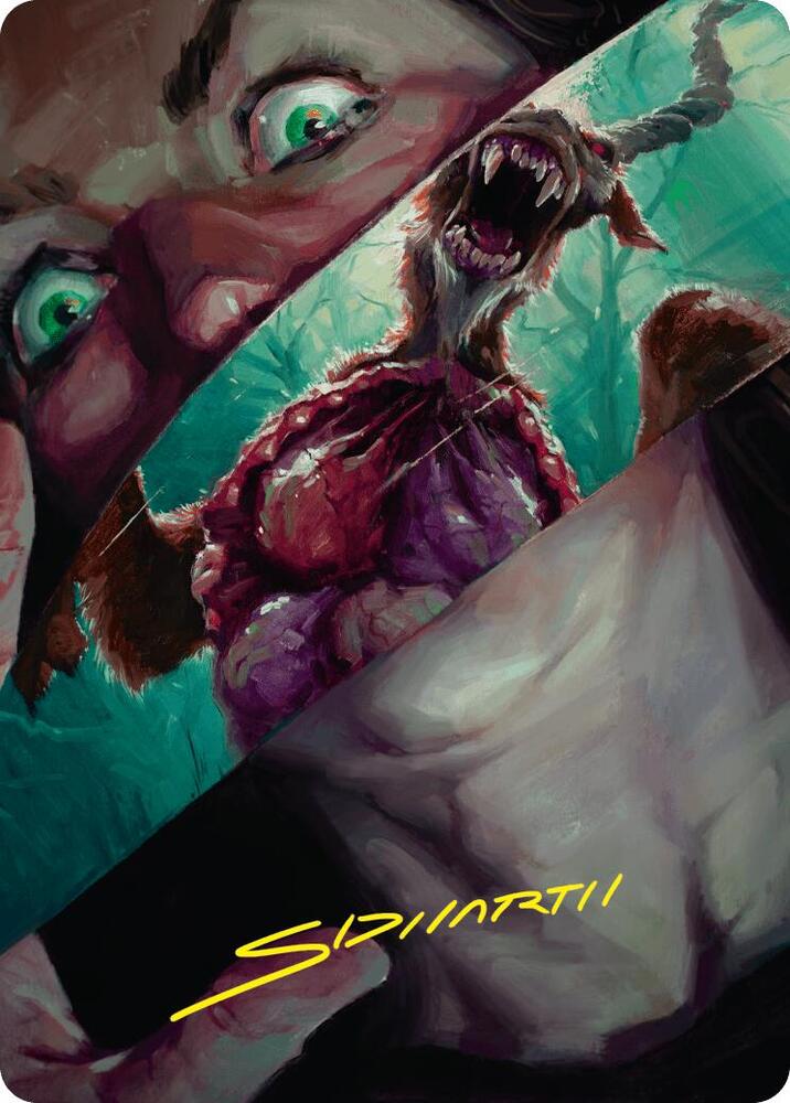 Hauntwoods Shrieker Art Card Gold Stamped Signature 40 (Art Series: Duskmourn: House of Horror)  | Good Games Adelaide SA