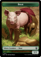 Hydra // Boar Double-Sided Token [Modern Horizons 3 Commander Tokens] | Good Games Adelaide SA
