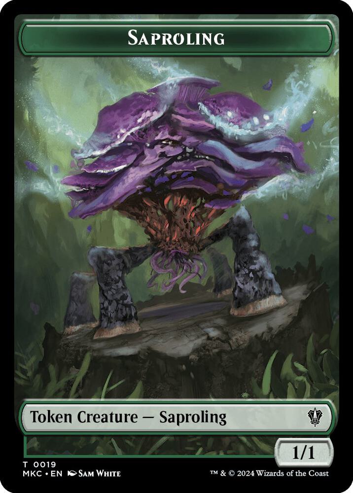 Saproling Morph Double Sided Token 19 // 30 (Commander: Murders at Karlov Manor)  | Good Games Adelaide SA