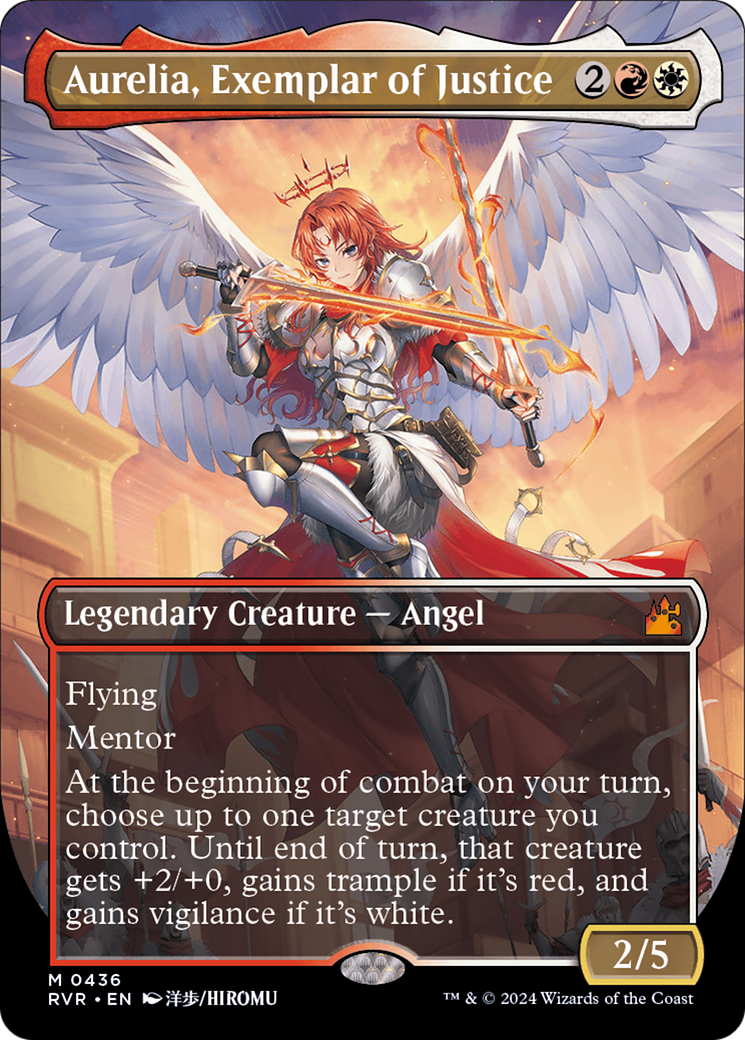 Aurelia, Exemplar of Justice (Anime Borderless) [Ravnica Remastered] | Good Games Adelaide SA