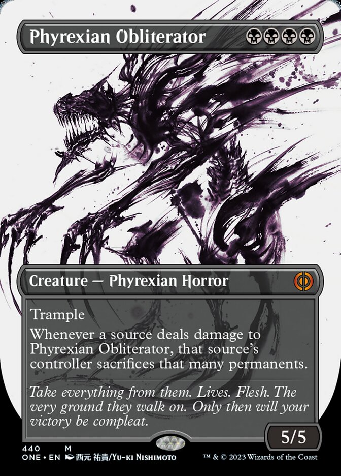 Phyrexian Obliterator (Borderless Ichor Step-and-Compleat Foil) [Phyrexia: All Will Be One] | Good Games Adelaide SA