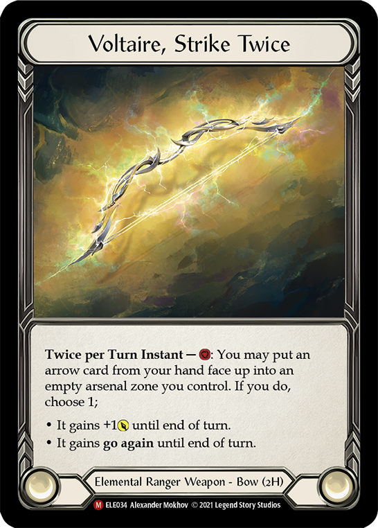 Voltaire, Strike Twice [ELE034] (Tales of Aria)  1st Edition Cold Foil | Good Games Adelaide SA