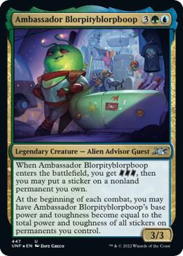 Ambassador Blorpityblorpboop Galaxy Foil 447 (Unfinity)  - Foil | Good Games Adelaide SA