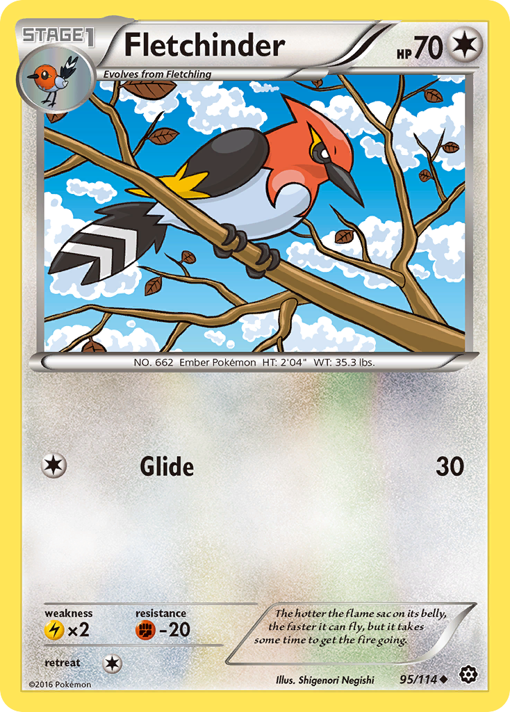 Fletchinder (95/114) [XY: Steam Siege] | Good Games Adelaide SA