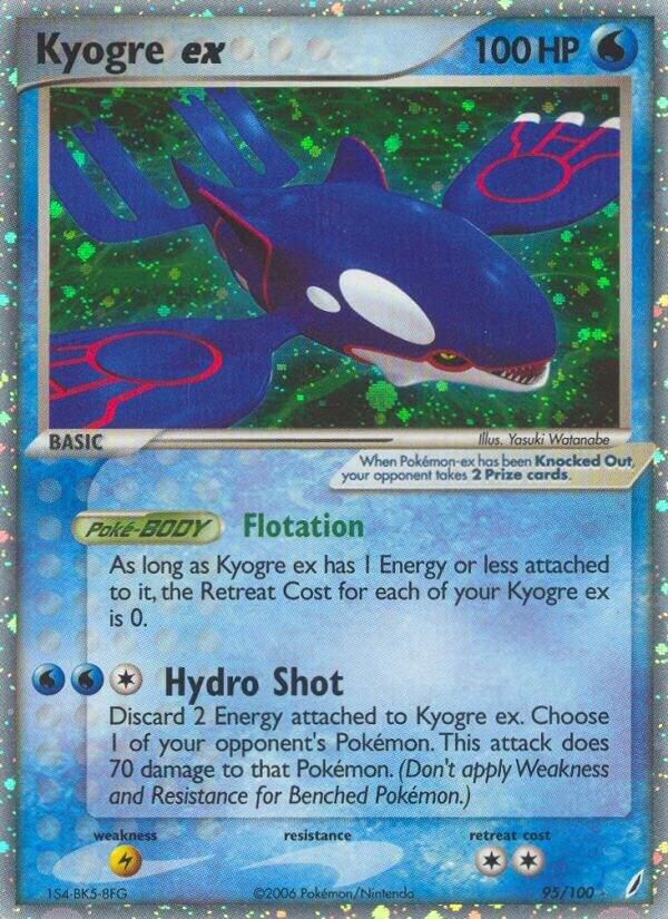 Kyogre ex 95/100 (Crystal Guardians)  - Holofoil | Good Games Adelaide SA