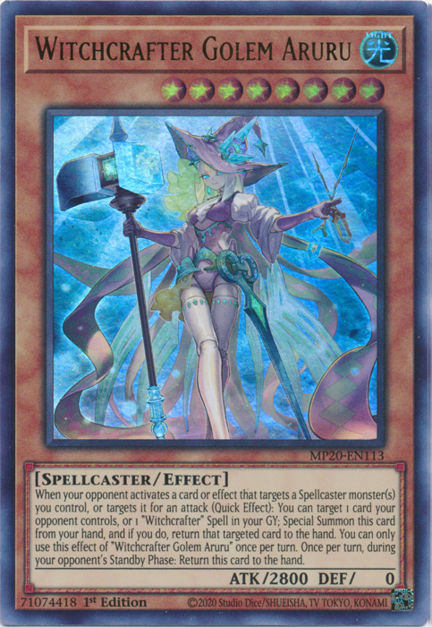 Witchcrafter Golem Aruru [MP20-EN113] Ultra Rare | Good Games Adelaide SA